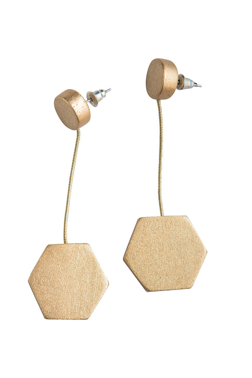 Orecchini geometrici Lidia - metallizzati